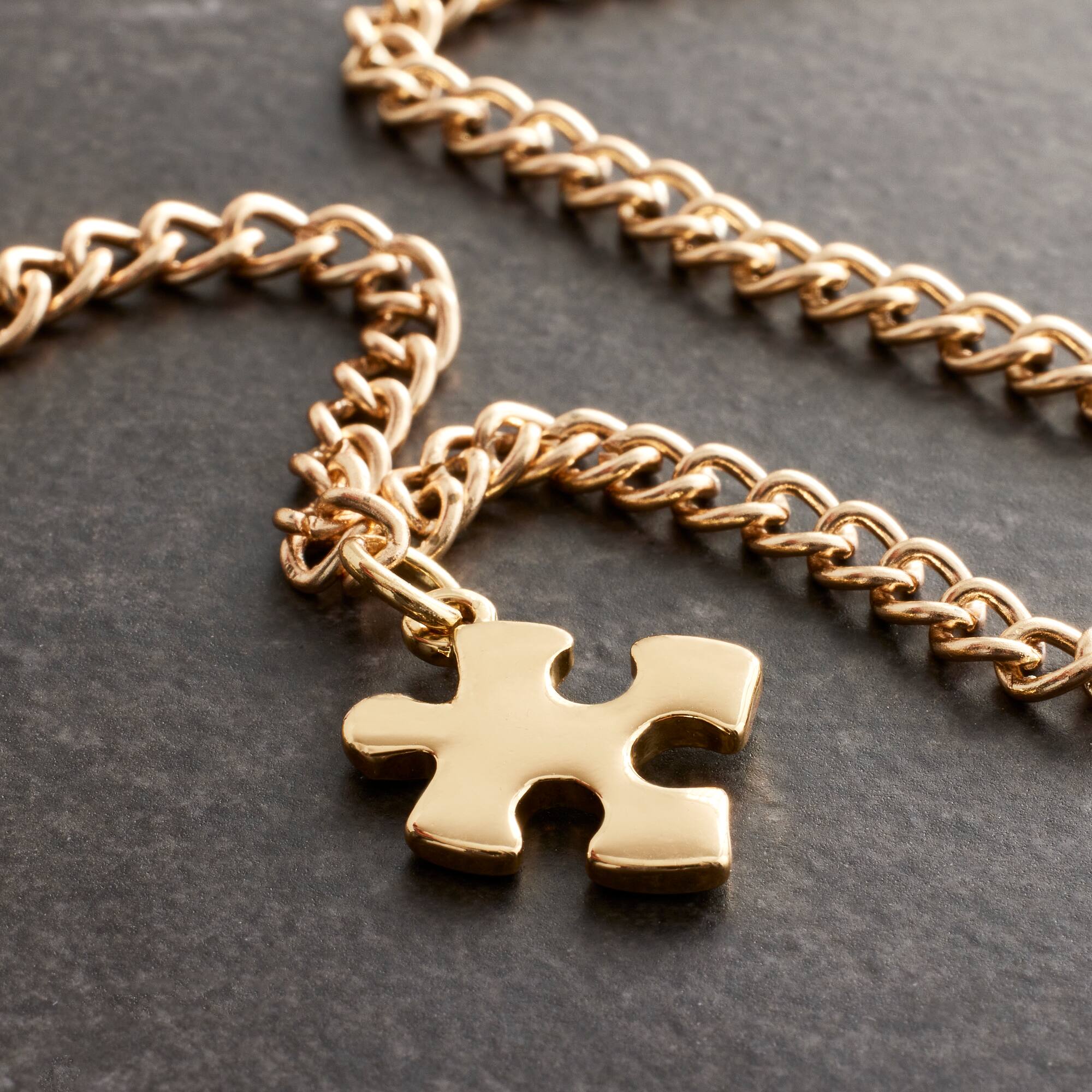 12 Pack: Charmalong™ 14K Gold Plated Puzzle Charm by Bead Landing™